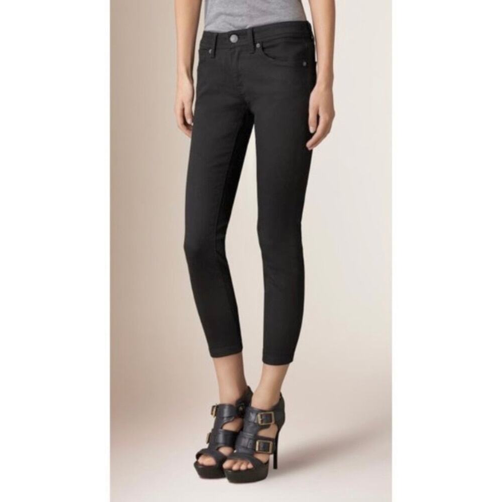 BURBERRY Brit Cropped Skinny Women's Jean Size 27 Washed Black